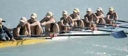 Rangi Ruru were a close second in the GU18 Eights with a very young crew. © SIR+photosouth@xtra.co.nz